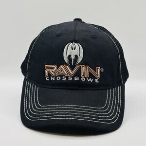 Ravin Crossbows Black Trucker Hat Mesh Back Adjustable Archery Hunting Cap